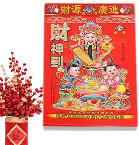 Wandkalender 2026 - Abreißplaner - Chinesischer Kalender Zum Jahr Des es - Zur Terminplanung Und Organisation Zum Frühlingsfest Als Dekoration Für Zuhause Schreibtisch Büro Und Studium
