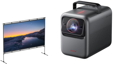 NEBULA X1 Triple Laser 4K Projector, 3,500 ANSI Lumens, 56,000:1 Contrast, 40W Stereo Sound, 0.9-1.5 Optical Zoom, Smart AI, Dolby Vision, 300 Screen, Built-In Micro Gimbal, GTV, Handle