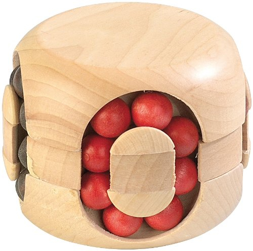 Playtastic Holzrätsel: Geduldspiel aus Holz - Magic Beads (Knobelspiele Holz, Holzpuzzle, Zauberwürfel)