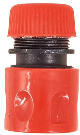 Amtech 1/2 Hose Connector with Shut Off Valve, Durable Plastic Build, for Controlling Water Flow in Garden Hoses.