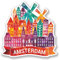 2 x 10 cm Amsterdam Vinyl-Aufkleber für Gepäck, Reiseetikett Niederlande #5783 (10 cm x 10 cm)