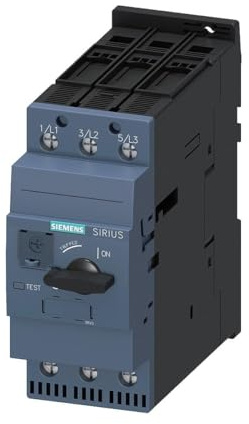 Siemens 3RV2031-4XA10 Circuit Breaker, Size S2, For Motor Protection, Class 10, A-Release 49...59A, N-Release 845A, Screw Terminal, Standard Breaking Capacity, White