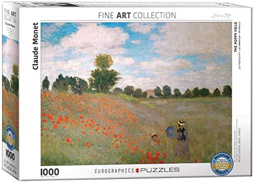 EuroGraphics 6000-0826 Claude Monet The Poppy Field Puzzle (1000, Mehrfarbig)