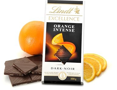 Lindt Excellence Orange Intense Chocolate 100g (Pack of 5)