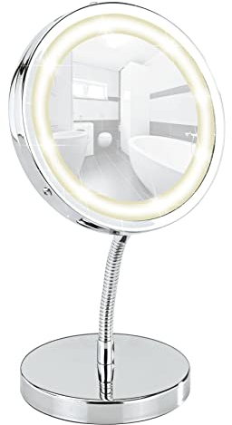 WENKO LED Kosmetikspiegel Brolo Standspiegel Chrom