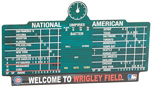 Chicago Cubs Wood Sign - Scoreboard