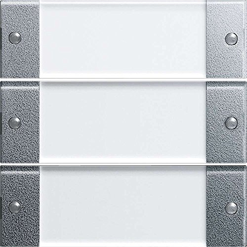 Gira 213326 Wippenset 3-Fach Beschriftungsfeld System 55 klar, alu
