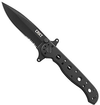 CRKT M16-01KS EDC Klappbares Taschenmesser: Alltagstasche, schwarze Klinge, Rahmenschloss, Edelstahlgriff, wendbarer Taschenclip