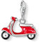 Thomas Sabo Femmes-Pendentif charm Scooter Charm Club Argent Sterling 925 rouge noir 0827-007-10