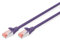 DIGITUS Cable LAN Cat 6 - 2m - Cable de red RJ45 - S/FTP Blindado - Compatible con Cat 6A y Cat 7 - Morado