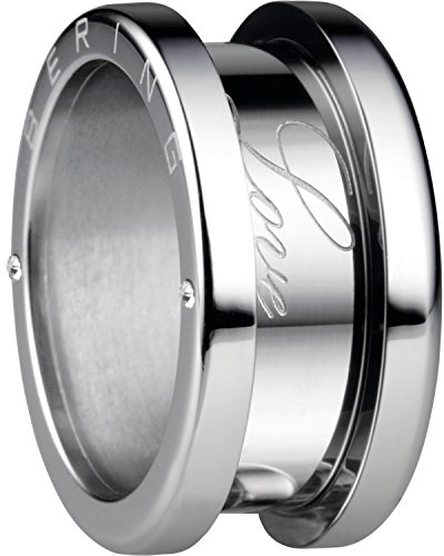 Bering Damen-Ring arctic symphony Außenring Love Edelstahl Zirkonia weiß Gr. 54 (17.2) - 520-10-74