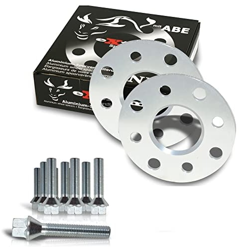 NJT eXtrem 790001 Cales Elargisseurs de voies 10mm (paire) - 5mm (épaisseur par Cale) incl. boulonnerie Entraxe (LK) 5x110 / 5x108 Alésage 65,1mm