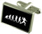 Select Gifts Evolution Affen zum Menschen American Football Manschettenknöpfe Gravur Box