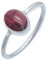 mantraroma Ring Damen Silber 925 Granat Edelstein rot schlicht modern