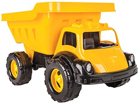 JAMARA 460261 -Sandkastenauto Big Kip - ca. 20 Kg Ladekapazität, Ladefläche kippbar, Scheinwerferattrappen