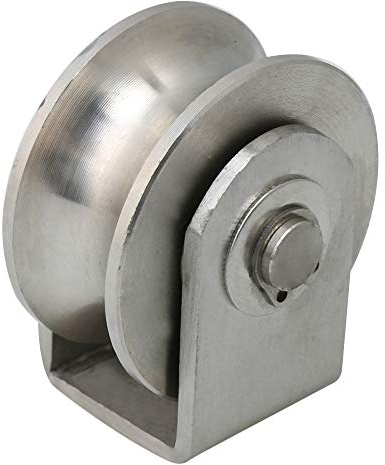 BQLZR 4,8 x 5,35 x 3,6 cm Edelstahl-Schieberoller, U-Typ, Radschiene, feste Riemenscheibe, Größe S