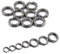 Angelspaltringe Edelstahl Doppelschlaufe Spaltringe Hochfeste Metalllöffel Spinner Köder Solid Kreis Köder Haken Verbinder Angelzubehör (8,0 mm - 100 Stück)