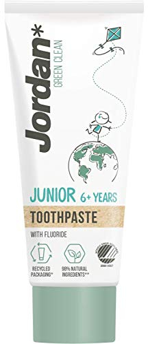 Jordan* ® | Zahnpasta Green Clean Cavity Protection mit Fluorid und Xylit, 100% vegan und aus natürlichen Inhaltsstoffen hergestellt Kinder