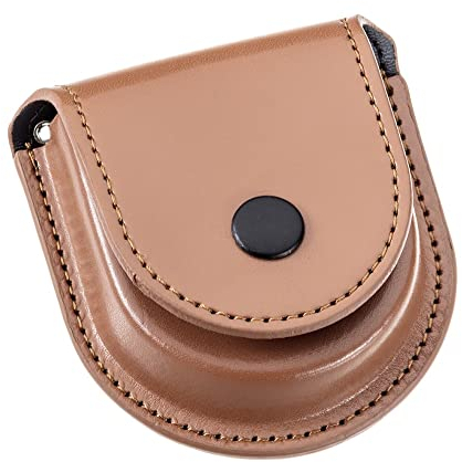 Eichmüller since 1950 Taschenuhrencase aus Kunstleder - Braun- Vintage Etui für Pocket Watches - Gürteltasche