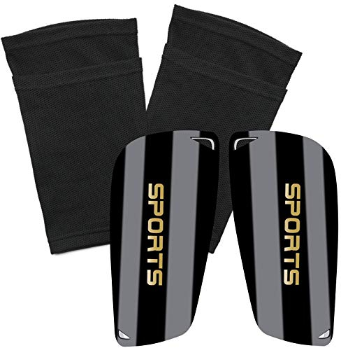 Fußball Schienbeinschoner, Schienbeinschoner Fußball Set für Erwachsene und ugendliche, Socken Shin Guard für Eva-Kissenschutz, reduziert Stöße und Verletzungen, Vermeidung von Verletzungen