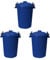 M1SS 50L Litre Heavy Duty Plastic Clip Lock Lid Bin Indoor or Outdoor Rubbish, Dustbin, Trash Can, Waste or Storage of Animal Feed. (3, Blue)