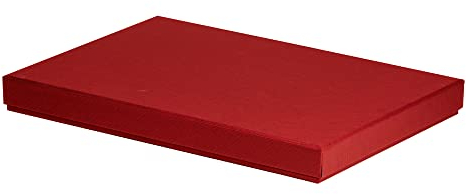 Rössler Papier 13521453360 - Caja de cartón Boxline rectangular, apta para DIN A4, roja, 1 unidad