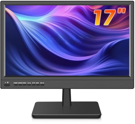 KCR 17 Inch FHD 1920 * 1080 LED Monitor | HDMI VGA in, Build-in Speakers, 75Hz Refresh Rate, 5ms Response Time