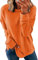 SMENG Pull col Rond Femme Printemps Ample de Marque Basic Top Manche Longue Pure Pullover Sweatshirt Tops Orange M