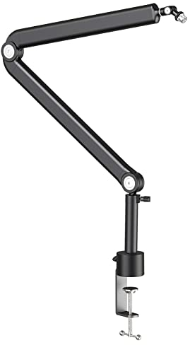 YOUSHARES QuadCast Mic Boom Arm - Premium Mic Arm Compatible with HyperX QuadCast Microphone, Blue Yeti, Shure SM7B, MV7, Rode and Most USB Mics, Flexible Mic stand with Mic Stand Extension Tube by
