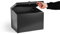Indoor Outdoors Metal Parcel Delivery Box - Waterproof and Secure Container, Courier Package, Postbox, Drop Box Deliveries - British Steel (Grey, With Lock)