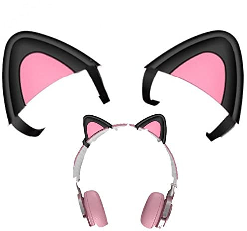 Cute Cat Ears Headphone Attachment, Funny Gaming Headset Decor, Lovely Attachable Accessory for Headphones