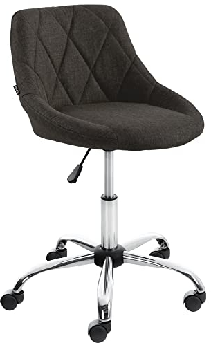 CLP Arbeitshocker Lazio I Kunstleder Oder Stoff I Höhenverstellbarer Arbeitsstuhl I Rollbar, Farbe:dunkelgrau, Material:Stoff