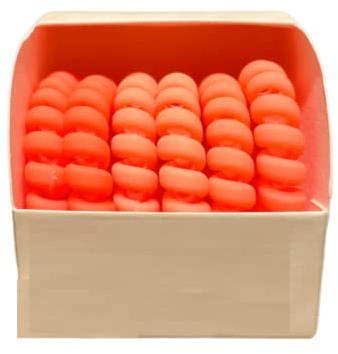 6 STÜCKE Farbe Mattiert Telefonkabel Haarband Mädchen Gebundenes Haar Kopf Seil Elastische Krawatte Haar Langlebig Gummiband Haarseil Kopfbedeckung, Orange