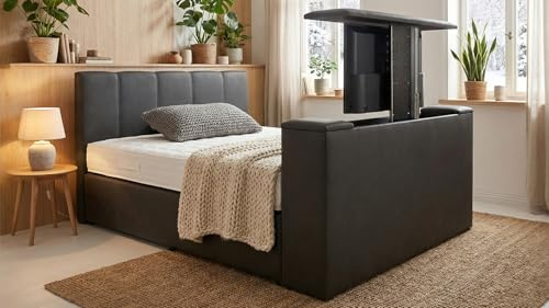 PAARA Boxspringbett Chicago mit TV-Lift | Royal-Matratze | Komplettset - Made in Germany (Farbe und Härtegrad (H2 - H4) frei wählbar - Bitte nach Bestellung per Nachricht mitteilen, 180 x 200 cm)