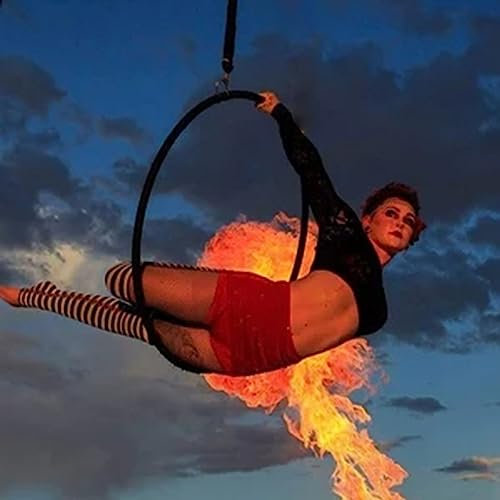 Aerial Hoop Akrobatische Performance Aerial Lyra Hoop - 85/90 cm, Professionelles Yoga -Ausrüstungs -Kit, Erwachsene Home Fitnessstudio Gewichtsverlust Tanz Fitnessausrüstung ( Size : Diameter-85cm/34