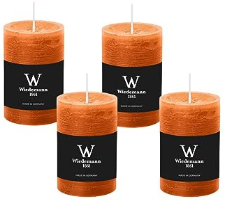 4er Set Adventskranzkerzen Rustik Marble Kerzen durchgefärbt mit Abbrandschutz Dukat 80 x 68 mm