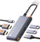 NOVOO Docking station USB C Dual Monitor, 6-in-1 Hub USB C con 2 HDMI 4K@60Hz, PD100W, 1xUSBA 3.2, 2xUSB-A 2.0 Adattatore USB C Compatible con iPhone 15/MacBook Pro/Dell/Asus/Surface/Samsung
