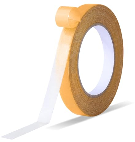 INGJIA Starkes Doppelseitiges Premium Gewebe Klebeband [2cm*20m] - Neue 2023 Version - Perfekt als Teppichklebeband und für Strukturierte Oberflächen - Achtung EXTREM STARK!