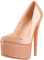 MissHeel Plateau Pumps High Heels Klassische Absatzschuhe Slip On High Heels Blassrosa EU42