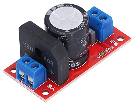 Gleichrichterfilter-Leistungsplatine, 8 A Wechselstrom-zu-Gleichstrom-Elektrozubehör mit Roter LED-Anzeige, Weitspannungsbereichseingang für Einzelne 18 V Wechselstrom