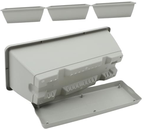 Parliky 4sätze Fensterkasten Pflanztöpfe Rechteckige Pflanzbehälter Mit Tray Für Garten Balkon Und Terrasse Für Gemüse Kräuter Und Blumen Langlebig Harz