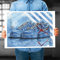 Air Force 1 low university blue 01 Poster 70x50 cm