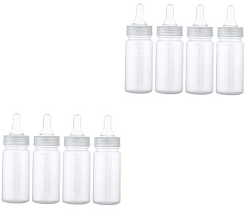 Beatifufu 8 Stk Nuckelflasche Babyflaschen Milchflasche schnapsflaschen reiseflasche Flaschen 0-3 Monate Stillflaschen Babyfläschchen aus Kunststoff Babyflasche aus Plastik pp Transparent