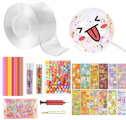 Nano Tape Kit 5CM*3M, Children's Bubble Kit, Transparent Craft Toy Set With Basic Material Package, Suitable for Children's Play