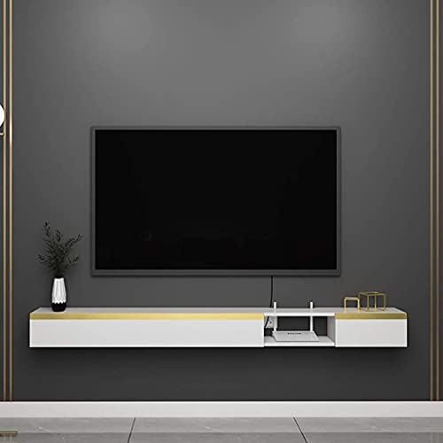 YXLUJYY Tv Cabinet, Tv Lowboard, Floating Shelves, Floating Tv Console, Wall-Mounted Tv Cabinet/Hanging Rack/Set-Top Box, Wall Mounted Media Console, for Home and Office.