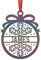 KreateSquare Personalised Christmas Bauble, 950 GSM (1.7 mm) Double-Sided Glitter Xmas Tree Decoration, Custom Name Baubles, Red, White & Green Christmas Ornaments (Pastel Rainbow, Snowflakes)