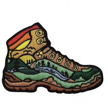 Ferien Camping Wanderschuhe Klett Patch Stickerei Aufnäher Patches Tactical Morale Hook Loop Patches for DIY Taktische Mountaineering Kleidung Rucksack Gear Hat Jackets