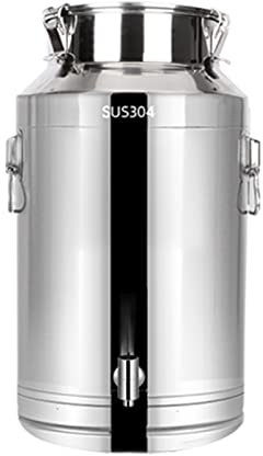 Kitchen Milk Can Stainless Steel Milk Jug/Water Pot/Oil Barrel with Silicone Sealed Lid And Spout for Liquid Storage Container(20L)