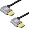 chenyang Cable HDMI 2.1, conector HDMI macho a macho, doble ángulo de 90 grados hacia la izquierda, 8 K @ 60 Hz, 4 K @ 120 Hz, 48 Gbps, cable dorado ultrarrápido 0,5 m para televisores, monitores,