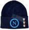 Generico Wintermütze Napoli Celebrativa Erinnerungsstück 3 Wappen Champions Offizielles Produkt Enzo Castellano Blau, blau, 45